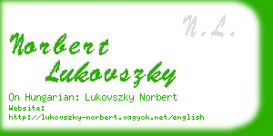 norbert lukovszky business card